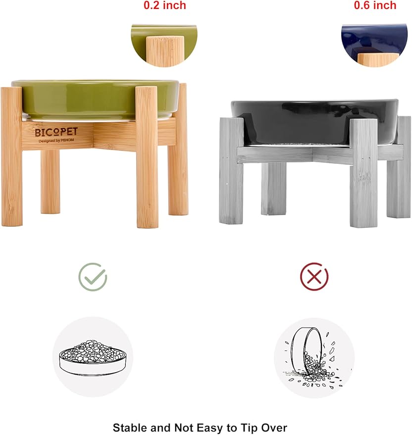 Ceramic Maze Dog Slow Feeder with Non-Slip Silicone Rim (& Bamboo Stand) – Heavy-Duty Stoneware Bowl with Puzzle Pattern for Bloating & Obesity Prevention (Raised-Orange-S)