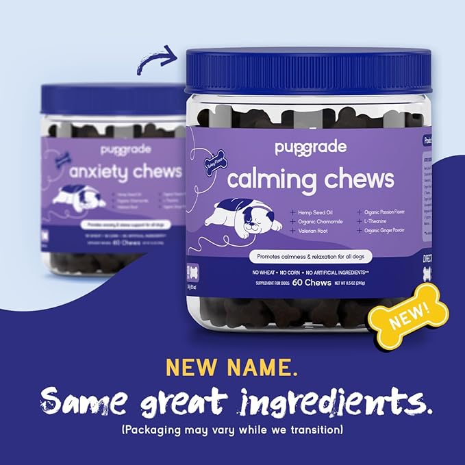 PupGrade Calming Soft Chews - Promotes Relaxation & Helps Manage Stress for All Dogs - Supports Calm Stomachs & Muscles - No Wheat, Corn, or Artificial Ingredients - Meat Flavored - 360 Soft Chews