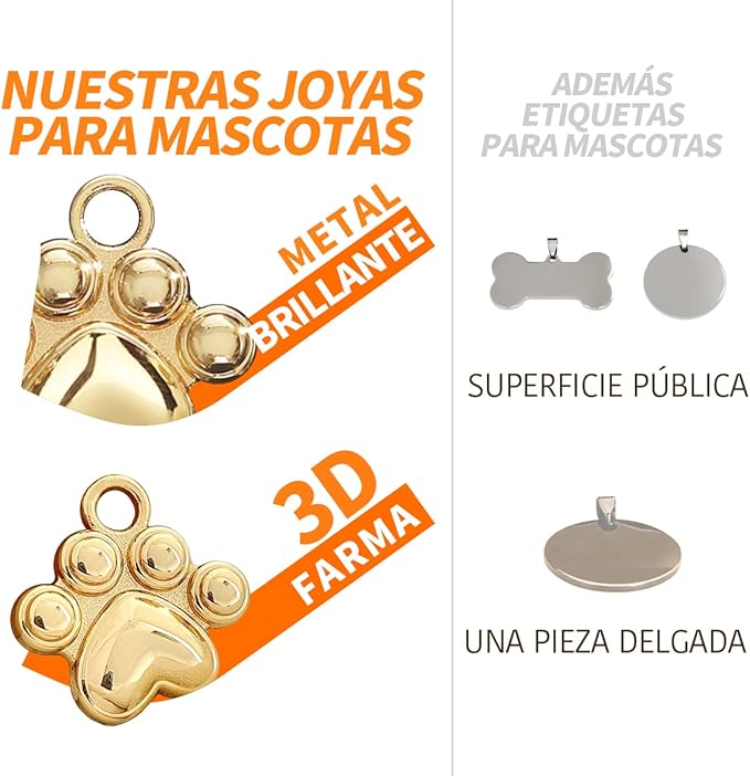 Dogs ID Tags Personalized Double Sided Deep Engraved Cat & Dog Collar Charm Paw Balloon Shape Brass