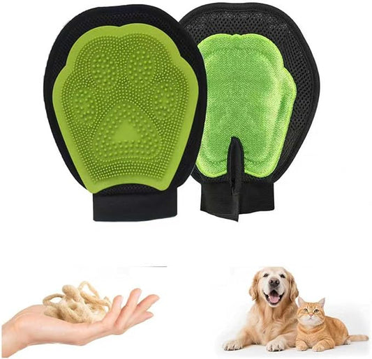Pet Hair Remover Gloves Bath Brush Gentle Shedding Brushes,Pet Hair Remover Tool for Carpet, Curtain, Clothing, Couch, Car Seat (1PCS)