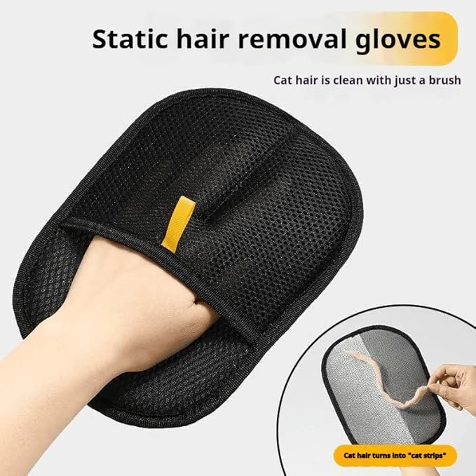 Pet Hair Removal Glove,2Pcs Electrostatic Gloves Pet Hair Removal, 2025 Pet Hair Remover Glove, Washable Reusable Dogs Cats Hair Gloves for Furniture Bed Sheets Couch Clothes Carpet Car Seat
