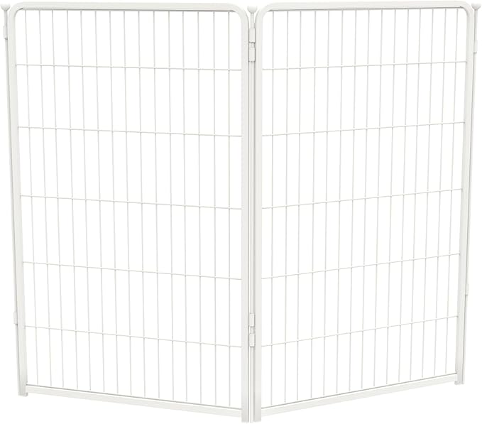 FXW Homeplus Unleashed Indoor Dog Playpen - Stress-Free and Safe Play, Heavy Duty 45 Inch 2 Panels Dog Pen for Large Dogs, White│Patented