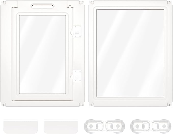 FXW AuraSpace Acrylic Indoor Dog Playpen for Medium Dogs, 35 inch, 2 Panels, Includes 1 Gate & 1 Panel, White