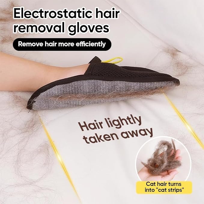 Pet Hair Removal Glove Reusable Anti Static Pet Fur Remover Glove for Furniture Clothes Bedding and More for Dogs and Cats Multi Surface Hair Cleaner Tool (3 pcs)