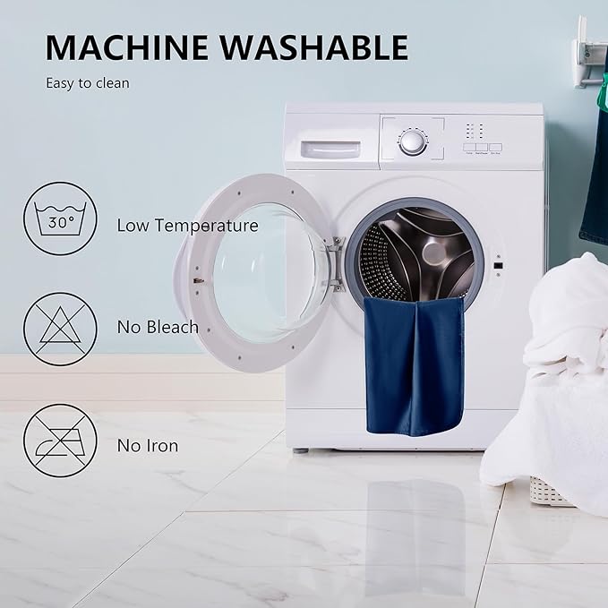 Waterproof Dog Blankets, Washable Pee Proof Pet Blanket for Couch, Soft Reversible Puppy Throw Furniture Protector Cover for Bed Sofa-68"x82",Navy Blue+Stone Blue