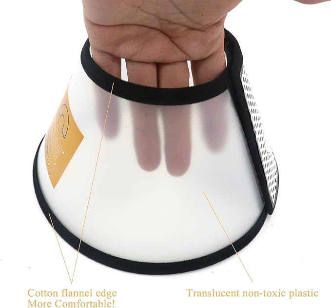 Plastic Pet Recovery Collars & Cones for Dogs and Cats After Surgery Adjustable Dog Neck Cone Surgical Elizabeth E-Collar Prevent Biting and Stop Licking Wound (XXS)