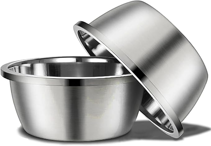 Stainless Steel Large Dog Food Bowl, 96 oz (12cup) Large Capacity Dog Water Bowl, Heavy Duty, BPA Free for Large and Medium Dogs (2 pcs)