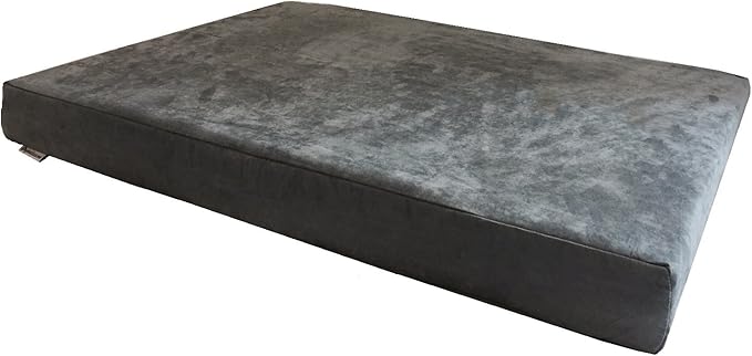 Dogbed4less Orthopedic Gel Cooling Memory Foam Dog Bed with Waterproof Liner and External Durable Suede Cover for Small to Medium Pet 35X20X4 Inches