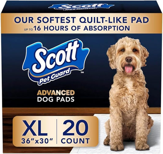 Scott Pet Guard Advanced Dog Pads - XL - 30" x 36" - 20 Pack