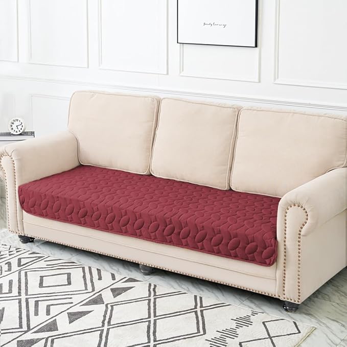 Ameritex Waterproof Pet Bed Cover Anti-Slip Dog Bed Blanket for Sofa and Furniture Waterproof New Pattern Design (Burgundy, 30x53 Inch (Pack of 1))