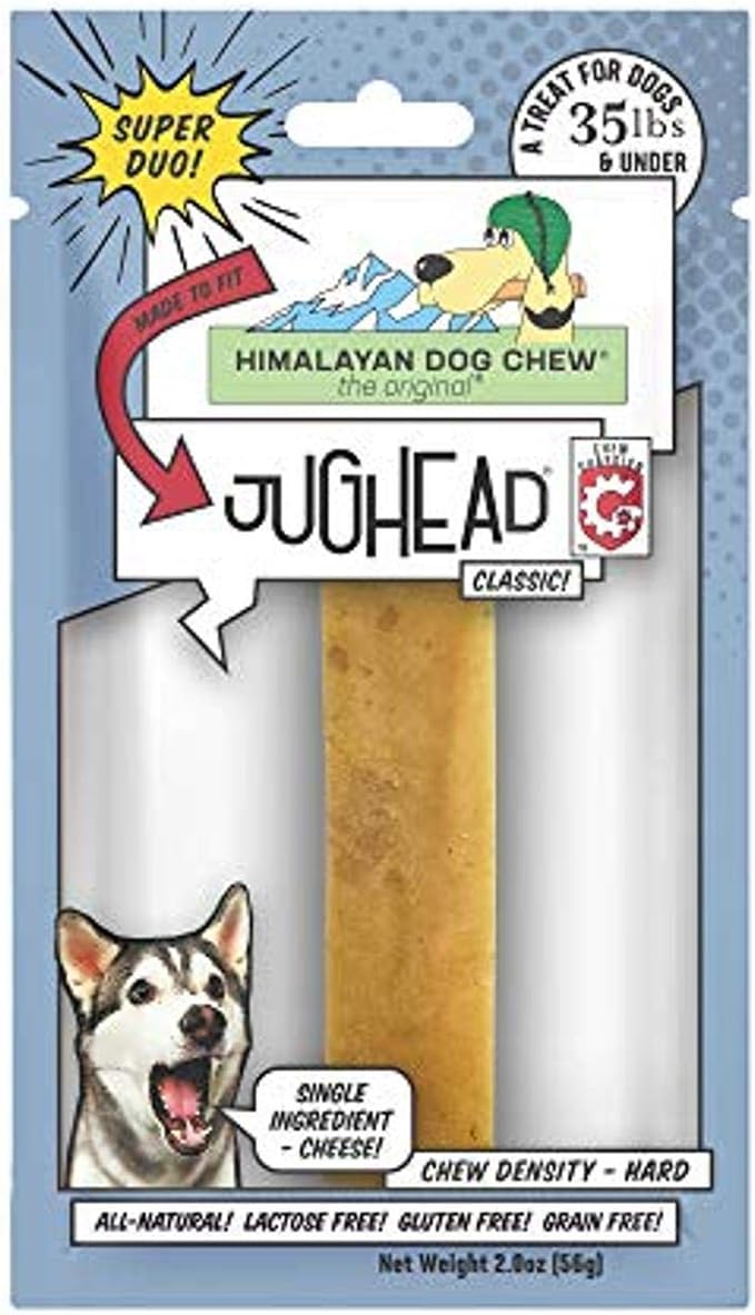 Himalayan Pet Supply Jughead Classis Cheese Chew Insert, 100% Natural, Long Lasting, Gluten Free, Healthy & Safe Dog Treats, Lactose & Grain Free, Protein Rich, Dogs 35 lbs and Under, Small