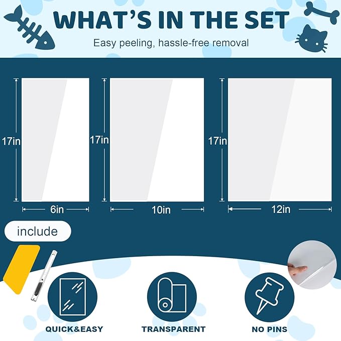 Cat Scratch Furniture Protector, 30Pack Self-Adhesive Single Side Couch Protector from Cat Claws, Furniture Protectors from Cats, Anti Scratch Sticky Tap, No Pins