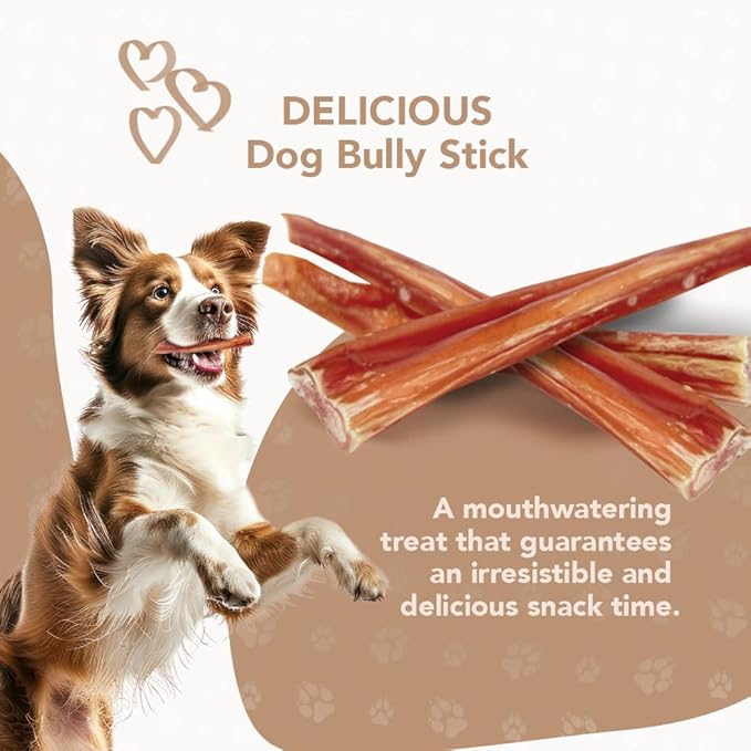 Bully Sticks for Dogs, 8 Count (4 Packs) – Premium All-Natural Beef Chews, Odor-Free, Long-Lasting Dog Treats, Rawhide Alternative for Small & Medium Breeds