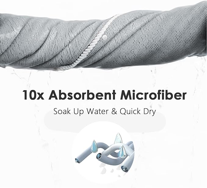 Dog Towels 2-PCS, 56x28inches Absorbent Soft Microfiber Towels for Drying Dogs Extra Large, Large, Medium, Small - Pet Bath, Grooming Towel(Adjustable Snaps, Grey)