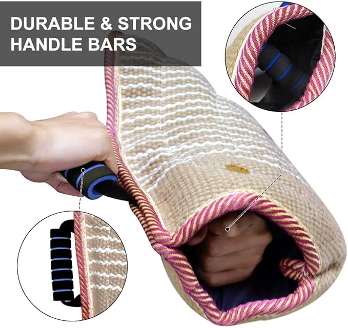 Dog Bite Training Set Dog Bite Sleeve Arm with Whip Agitation Stick, Professional Dogs Agility Training Equipment Protection for Biting, Dog Bite Pillow Tug Toy, Interactive K9 Pitbull German Shepherd