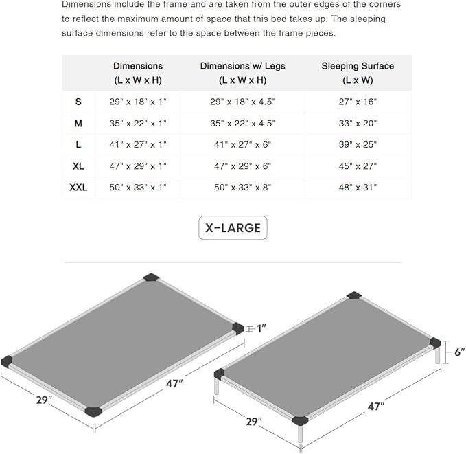 K9 Ballistics Chew Proof Armored Padded Dog Crate Bed, Virtually Indestructible, Legs Included (Blue Quartz, X-Large (47" L x 29" W x 6" H))