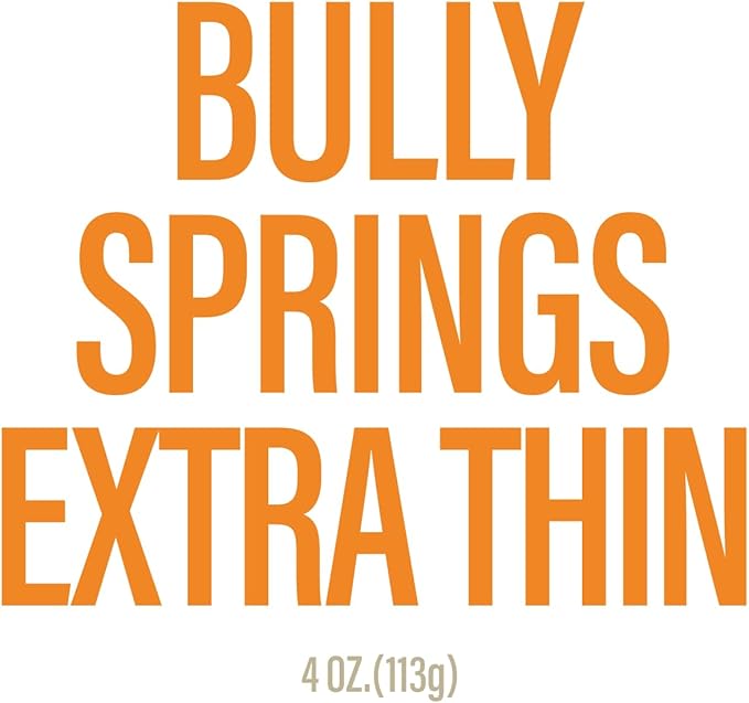 Chewer's Joy Bully Spring Extra Thin (4oz) – Natural Dog Treats – Long-Lasting Chews, High Protein, Made with Real Beef