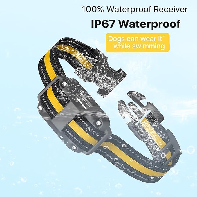 Waterproof Dog Shock Collar with Remote 3300 FT – 3 Modes Beep Vibrate Static, LED Light, 20-Level Adjustable, Rechargeable Training Collar for Small Medium Large Dogs 8-120 lbs