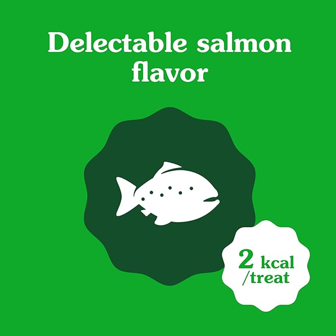 Greenies Feline Smartbites Skin & Fur Crunchy and Soft Cat Treats, Salmon Flavor, 2.1 oz. Pack