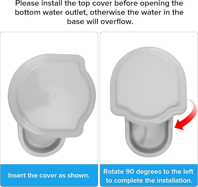 Kenond 2.5 Gallon Automatic Dog Water Dispenser, Gravity Water Bowl for Dogs, 9.5L Large Dog Water Bowl Dispenser, Suitable for Indoor/Outdoor Pet Dogs