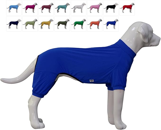 LoveLongLong Dog Jumpsuit with UV Protection and Quick-Dry Fabric for Spring Summer Pet Pajamas Royel Blue L