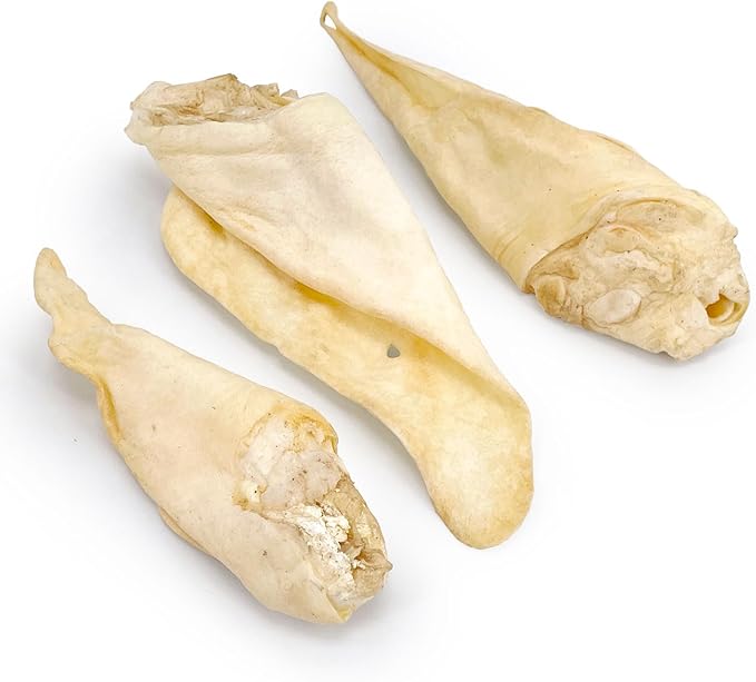 ValueBull Premium Cow Ears, 25 Count Bulk Pack - All Natural Dog Treats, 100% Angus Beef, Single Ingredient, Cleans Teeth & Gums