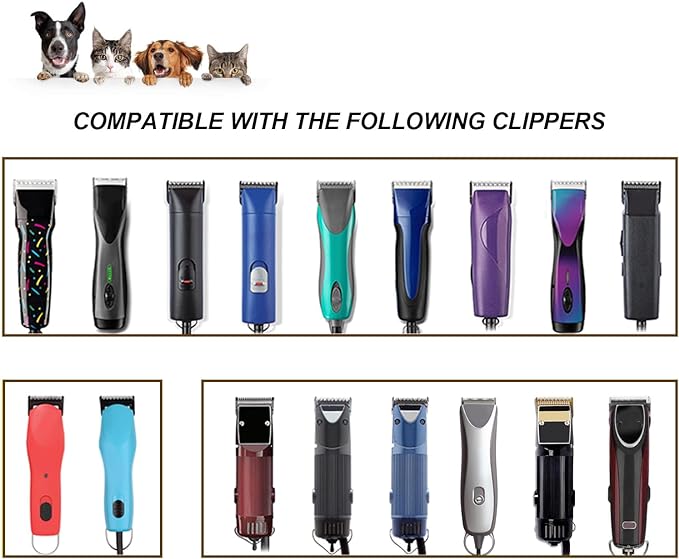 10 Pack Detachable Pet Dog Clipper Blades, Compatible with Andis Size 30 Cut Length 1/50"(0.5mm),Most Oster A5,Wahl KM10 Series Clippers,Made of Ceramic Blade & Stainless Steel Blade