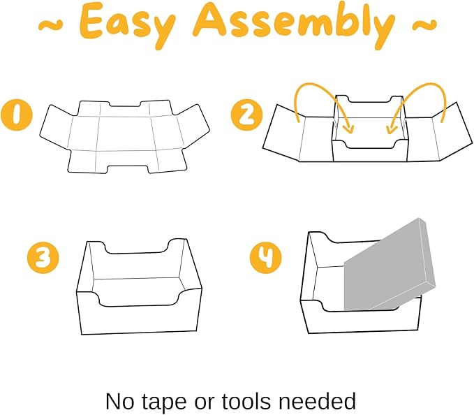 HIDE & SCRATCH Cardboard Cat Scratcher; Cat Scratcher Box and Bed with Refillable Double-Sided Cardboard Scratch Pad for Indoor Cats (2 Cat Pack)