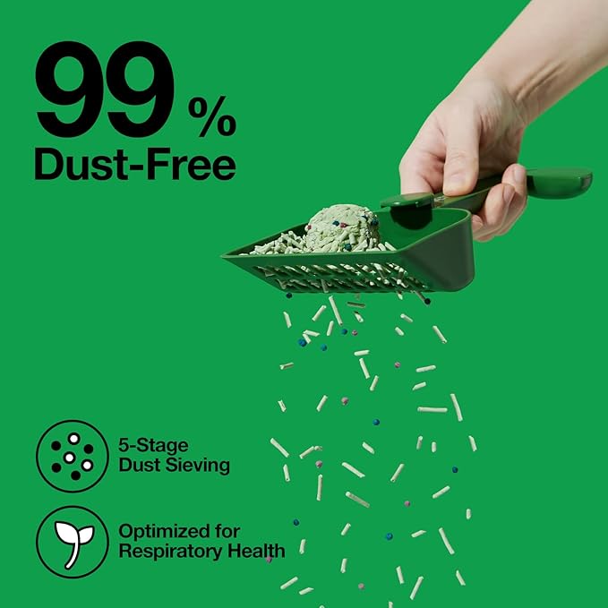 VETRESKA Tofu Cat Litter,Natural Kitty Litter Strong Clumping Flushable Cat Litter Pellets Ultra Absorbent,Odor Control,Dust-Free,Low Tracking Eco-Friendly Tofu Litter,Greentea(5.5lb×2bags)