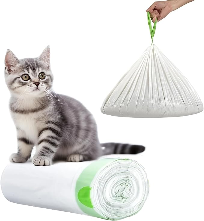 120 Count Miwow Cat Liner for Automatic Litter Box, Litter Box Liner Replacement Waste Bags, Thickened Leak-Proof & Odor-Proof Design, Compatible for Meowant and More Automatic Litter Box (6 Rolls)