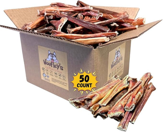 Woofley's - Esophagus Stick (50 Count)- Gullet Sticks for Dogs - Safe Jerky Dog Chews -Easily Digestible Dog Jerky Bully Sticks