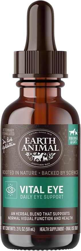 Earth Animal Apothecary Liquid Supplement - Vital Eye Herbal Remedies for Dogs & Cats - 2 fl oz