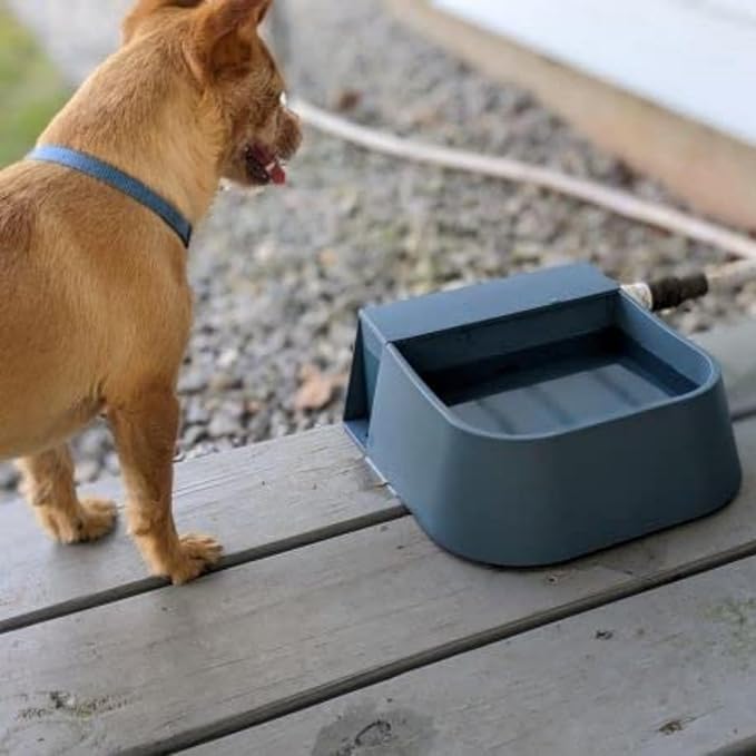 Enjoying Dog Water Bowl Dispenser Outdoor, 2L Auto Water Bowl for Dogs Cats Chicken Farm Animals, Large Size Waterer Feeder, Self Filling Livestock Water Trough, Self-Assembly