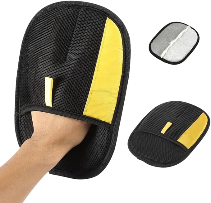 Pet Hair Removal Glove for Cats & Dogs, Upgraded Thickened Double Sided Grooming Glove, Powerful Cat Grooming Gloves, Reusable Hair Remover Glove for Couch, Furniture, Carpet, Curtain (1pc)