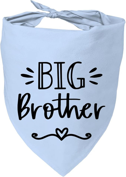 Big Brother Dog Bandanas, Pet Dog Triangle Scarf for Small Medium Large Pet, Baby Announcement Dogs Bandana Pets Scarf (Big Brother)