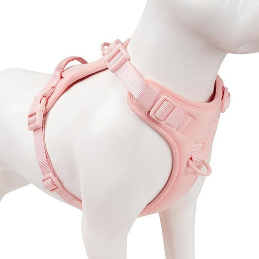No Pull Dog Harness, Puppy Vest with Front Clip for Small Medium Large Sized Dog(Light Pink,XS)