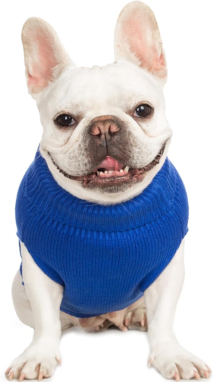 Stretchy Cat Sweater - 17 Colors & 6 Sizes | Snug Winter-Ready Knit for Boy/Girl Cats & Kittens(Dark Blue, X-Large)