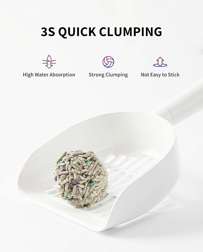 PETKIT Mixed Cat Litter Fast Clumping, Flushable, Ultra Absorbent, 100% Natural Ingredients Litter, Water Dissolvable, Really Dust-Free, Low Tracking Bentonite Tofu Litter (7.9lb×2 Bags)