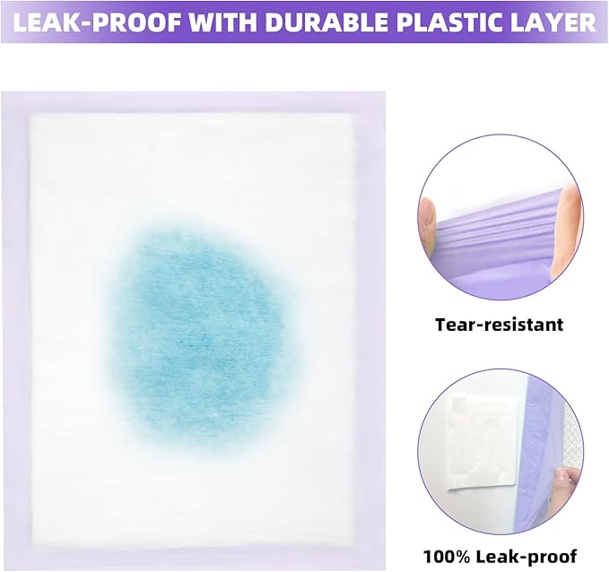 IMMCUTE Cat Pads 16.9" X 11.4", 50 Ct | Pee Pads for Cats | Thickened 6-Layer Super Absorbent Pads, Pee Pads for Tidy Cats Breeze Litter System | Cat Pee Pad for Litter Box