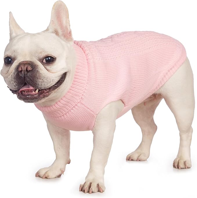 Stretchy Cat Sweater - 17 Colors & 6 Sizes | Snug Winter-Ready Knit for Boy/Girl Cats & Kittens(Light Pink, X-Small)