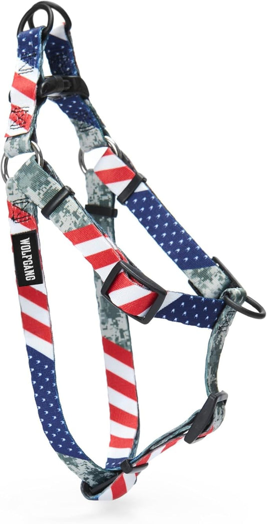 Wolfgang Heavy Duty Adjustable Dog Harness, Pull-Tested to Over 800 lbs for Walking & Training, DigitalDog Print, Small