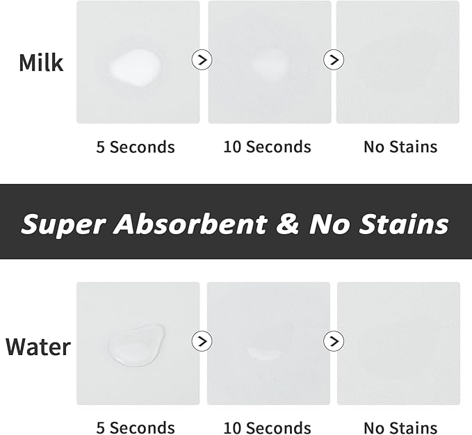 Pet Feeding Mat - Absorbent Dog Mat for Food and Water, No Stains Cat Bowl Mat, Easy to Clean Pet Placemats, Quick Dry Dog Water Dispenser Mat for Messy Drinkers | Paw Light Grey 18"x34"