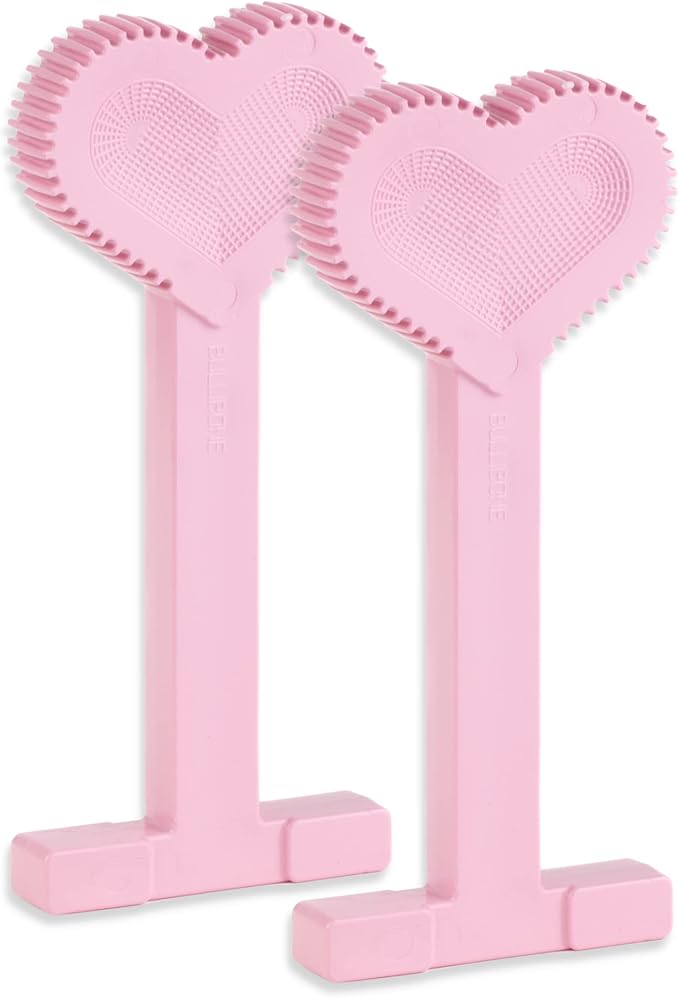 Bullibone Nylon Dog Chew Toy Nylon Bone - Improves Dental Hygiene, Easy to Grip Bottom, and Permeated with Flavor (Peppermint, Large - 2 Pack)