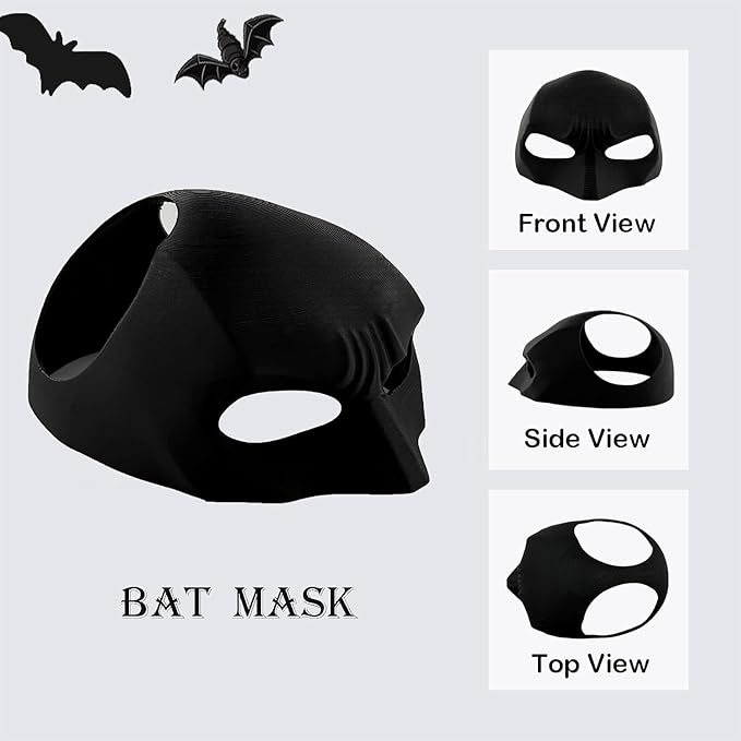 Cat Halloween Costumes - Vampire Bat Wings Cape for Pets, Bat Cat Avenger Mask, Small Dog Halloween Costumes for Trick-or-Treating, Cosplay, Parties & Photos