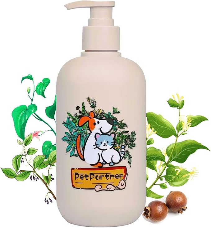Cat and Dog Shampoo Conditioner, Hypoallergenic Medicated Puppy Shampoo，Veterinary Formula Dog Shampoo for Allergies and itching，Itchy Skin Relief for Smelly Dogs, Natural Sensitive Skin Care
