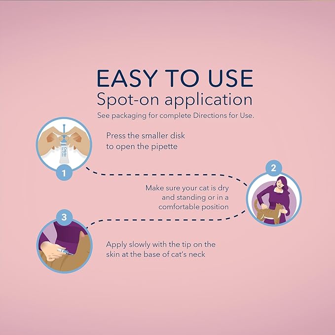 Catego for Cats Flea and Tick Treatment & Prevention (Over 1.5 lbs) 6-Month Supply