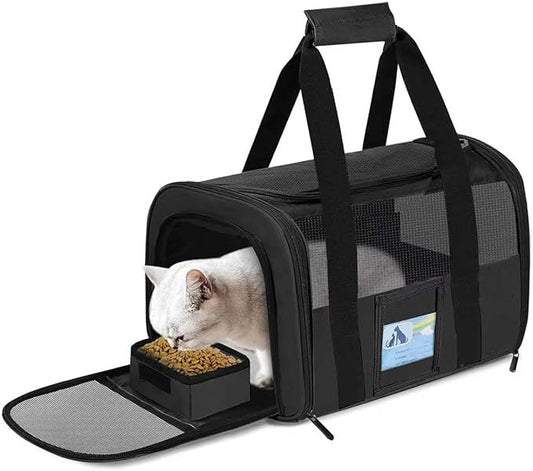 Cat Carrier, Dog Carrier for Small Dog Medium Cats,Pet Travel Bag Puppies up to 15 Lbs,TSA Airline Approved Cat Carrier Soft