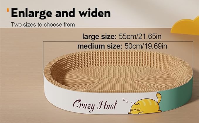 Pet Scratching Board Cat Scratch Pad for Indoor Sleeping (21.6" L x 15.7" W x 3.5" H)