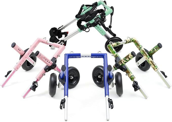 Walkin' Wheels Lightweight – for Small Cats 2 to 20 Pounds – Veterinarian Approved – Cat Wheelchair for Back Legs, for Cats 11-20 lbs, 3-6 inches Leg Height – Seafoam