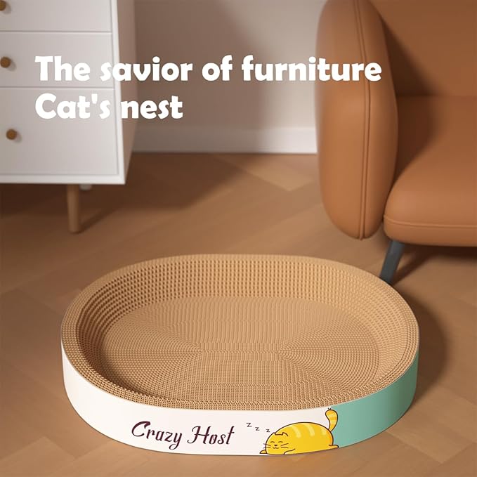 Pet Scratching Board Cat Scratch Pad for Indoor Sleeping (21.6" L x 15.7" W x 3.5" H)